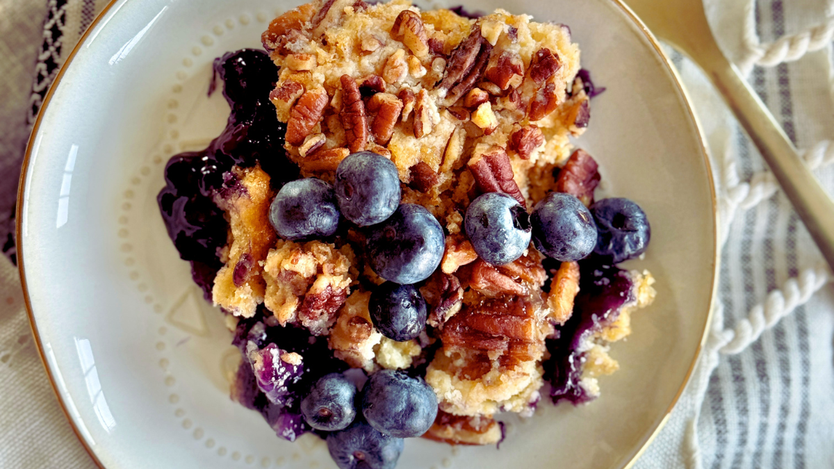 Pineapple Blueberry Crunch Dump Cake