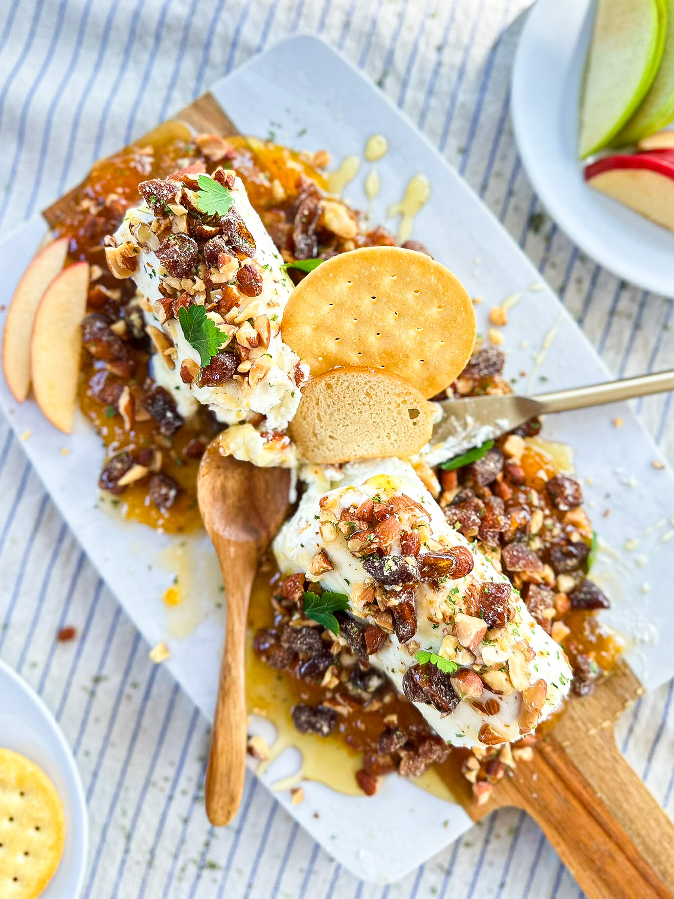 Honey-Drizzled Goat Cheese with Apricots