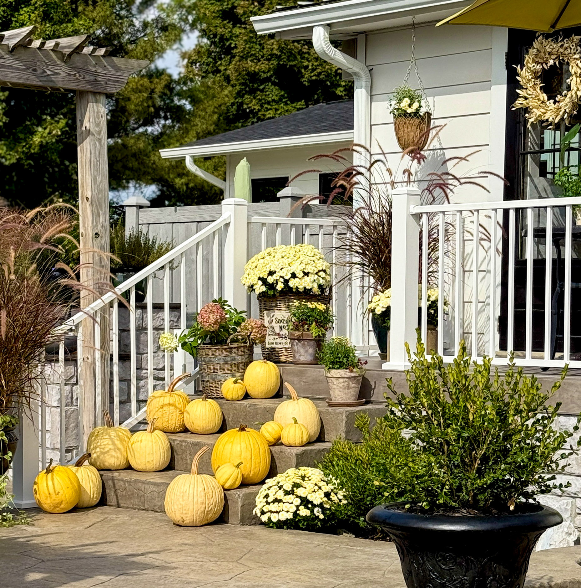 Fall That Spills From the Porch to the Garden